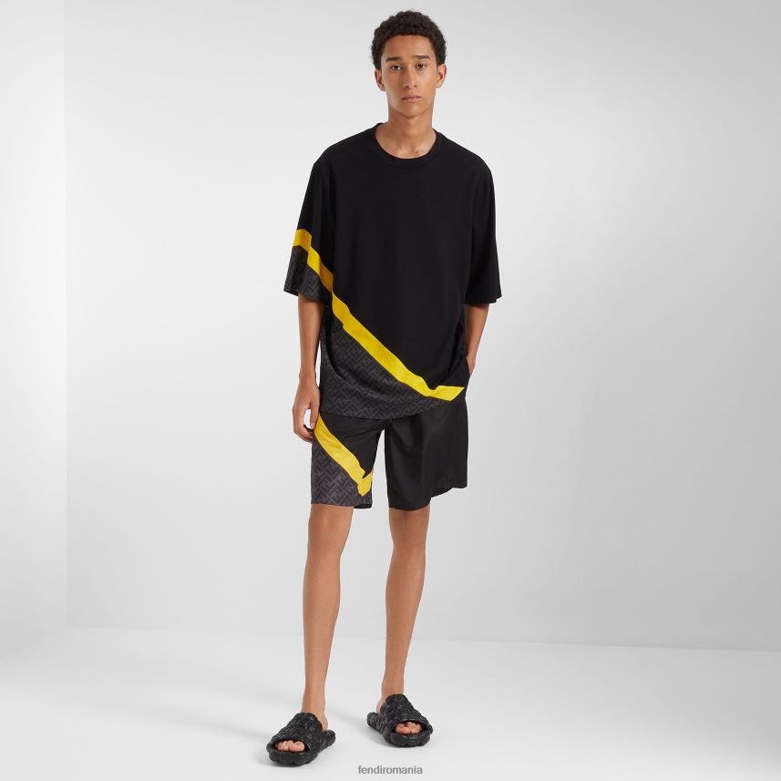 tricou din tricou negru Fendi bărbați îmbrăcăminte 86084L2016