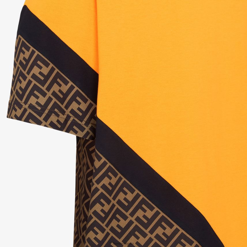 tricou din tricou portocale Fendi bărbați îmbrăcăminte 86084L2005