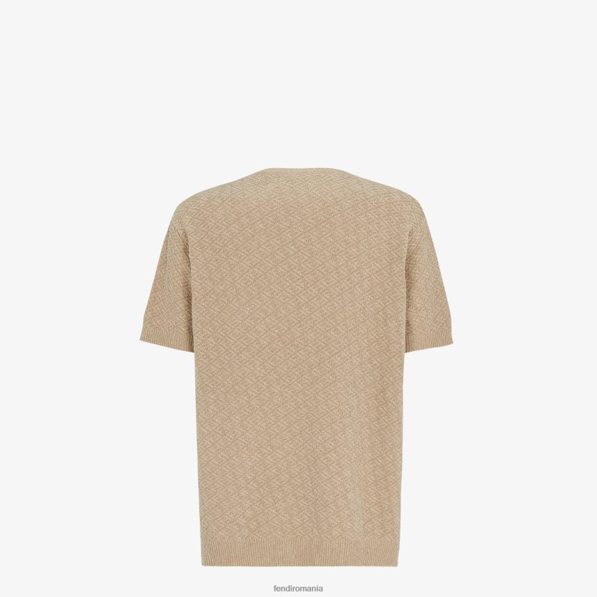 pulover de bumbac bej Fendi bărbați îmbrăcăminte 86084L2054