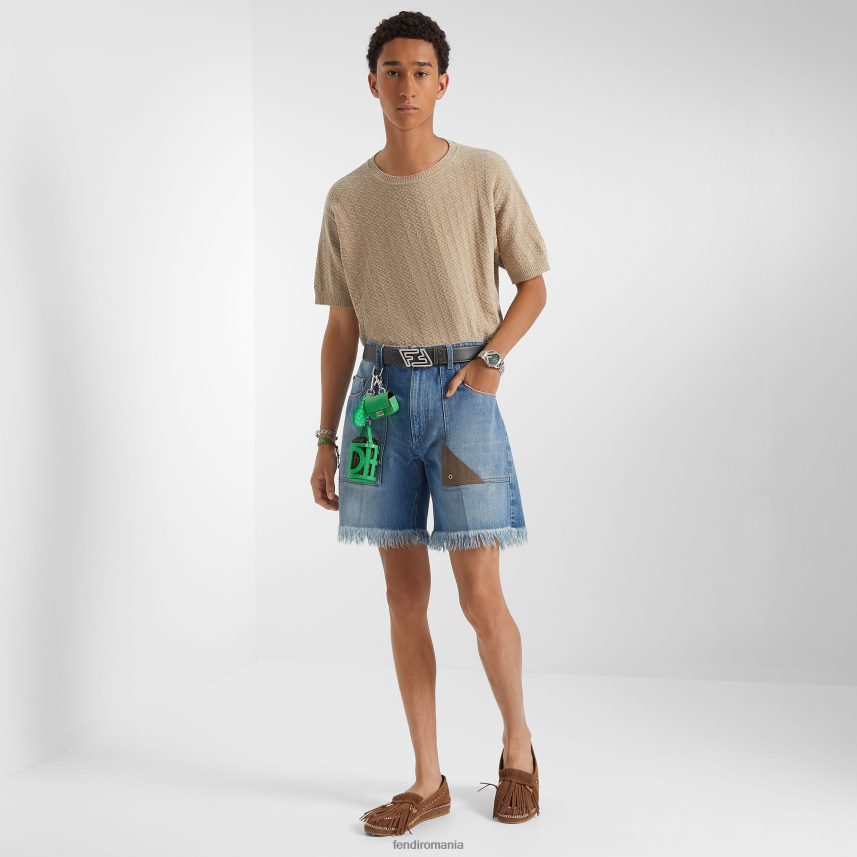 pulover de bumbac bej Fendi bărbați îmbrăcăminte 86084L2054