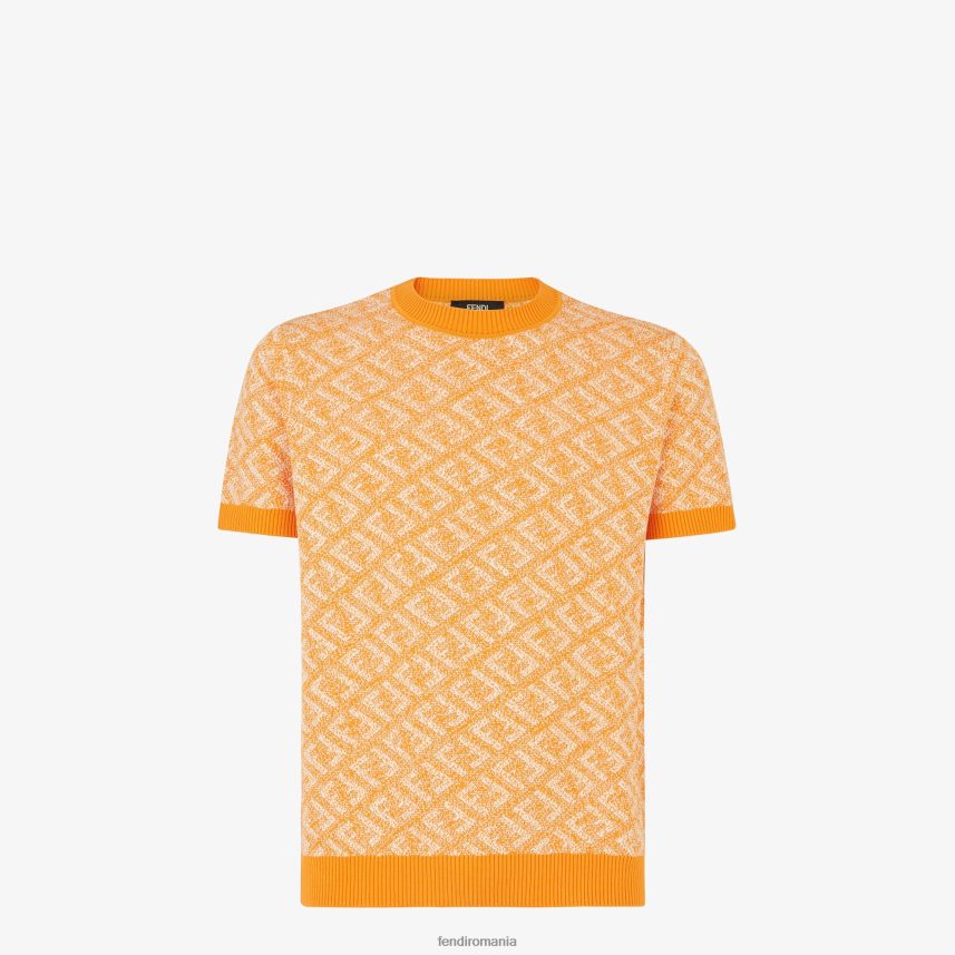 pulover de bumbac portocale Fendi bărbați îmbrăcăminte 86084L2032