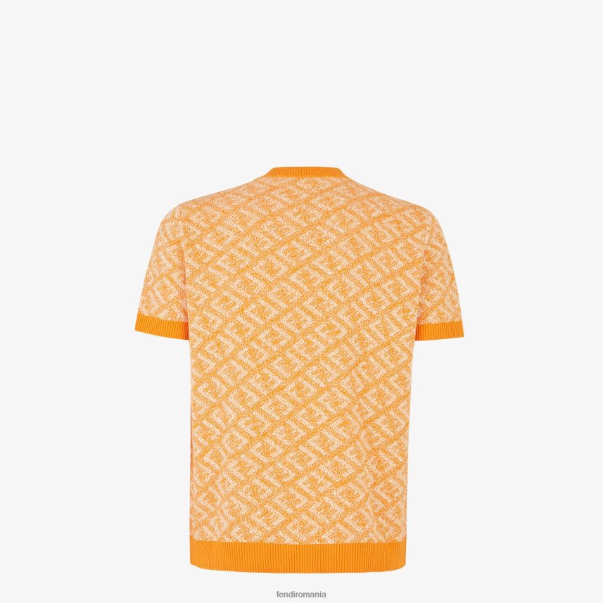 pulover de bumbac portocale Fendi bărbați îmbrăcăminte 86084L2032