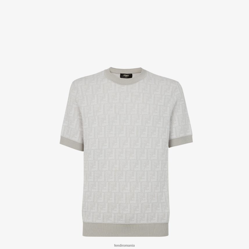 pulover de lână bej Fendi bărbați îmbrăcăminte 86084L1915