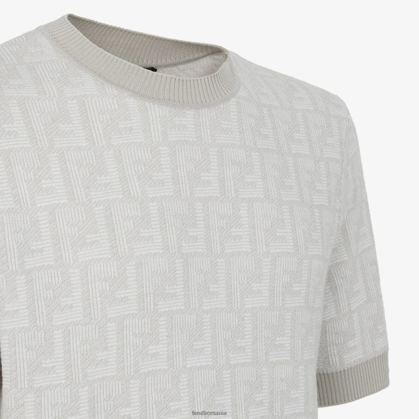 pulover de lână bej Fendi bărbați îmbrăcăminte 86084L1915