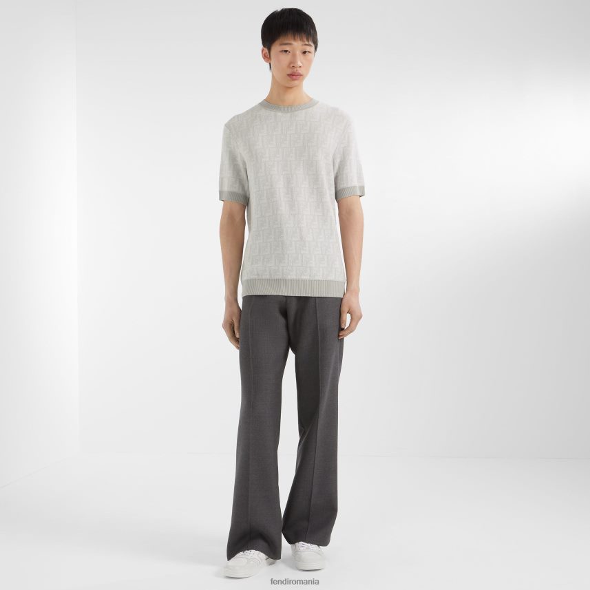 pulover de lână bej Fendi bărbați îmbrăcăminte 86084L1915