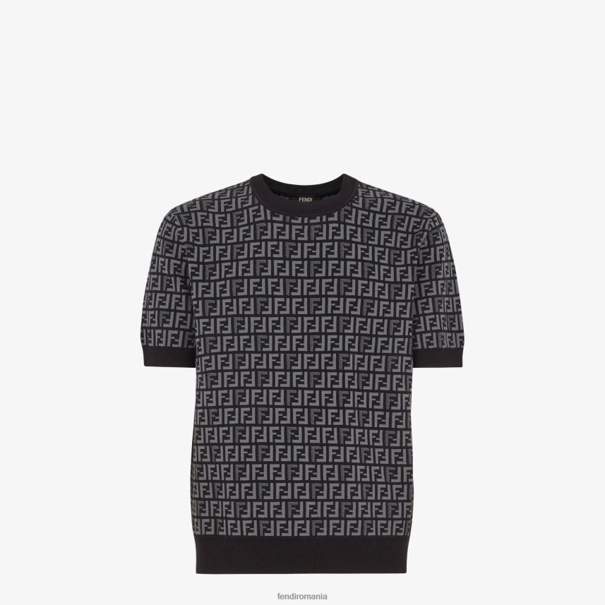 pulover din material textil negru Fendi bărbați îmbrăcăminte 86084L1951