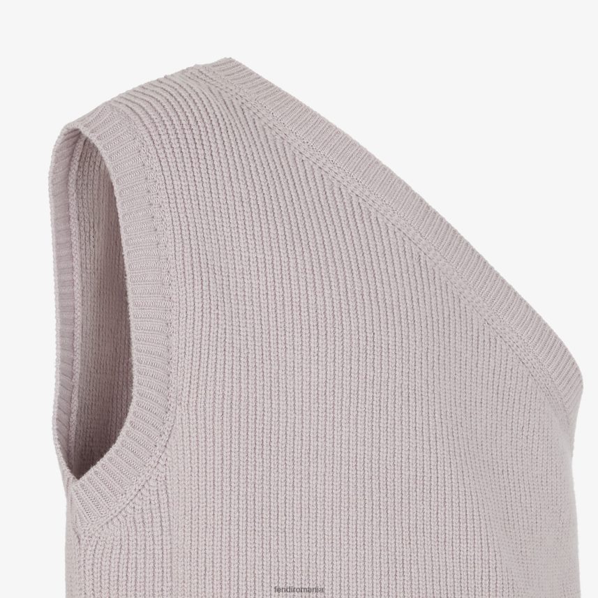 vestă din lână și cașmir liliac Violet Fendi bărbați îmbrăcăminte 86084L1981