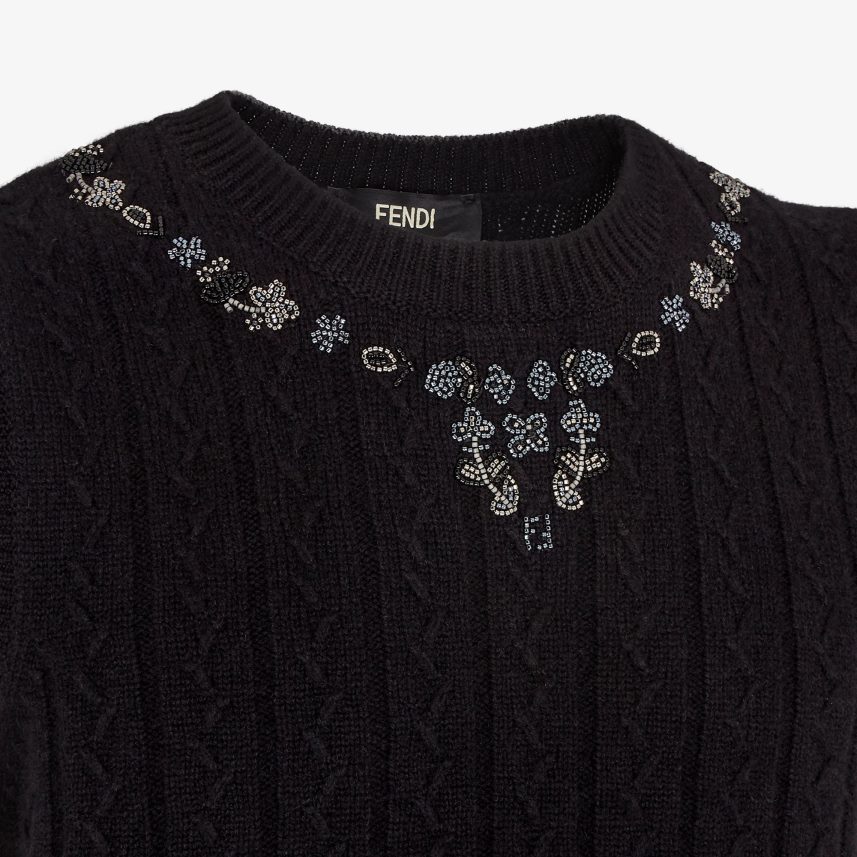 vesta de cașmir negru Fendi bărbați îmbrăcăminte 86084L2067