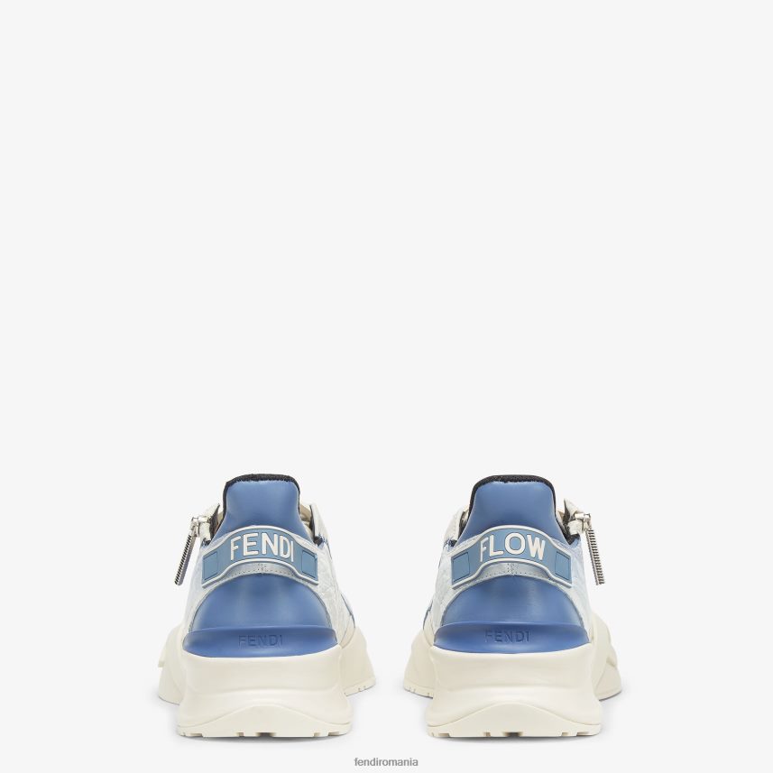 adidași de alergare din piele de caiman alb Fendi bărbați încălţăminte 86084L2237