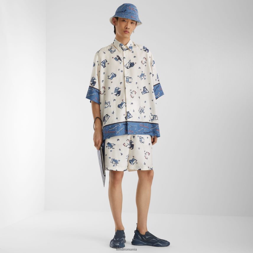 adidași de alergare din plasă albastru Fendi bărbați încălţăminte 86084L2264