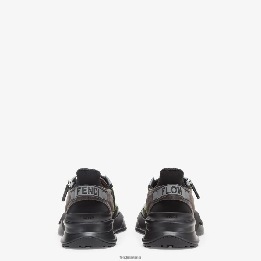 adidași pentru alergare cu neon și material textil negru Fendi bărbați încălţăminte 86084L2269