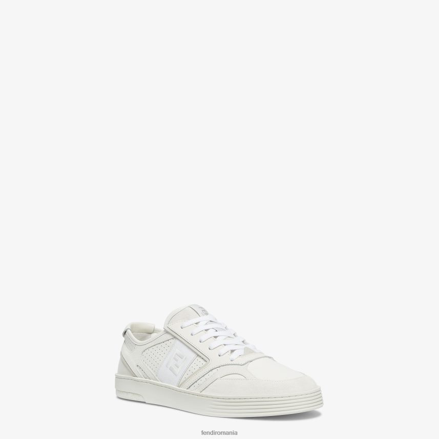bascule din piele alb Fendi bărbați încălţăminte 86084L2216