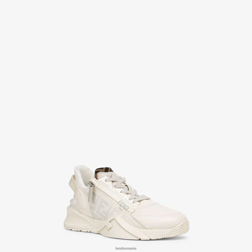 bascule din piele alb Fendi bărbați încălţăminte 86084L2236