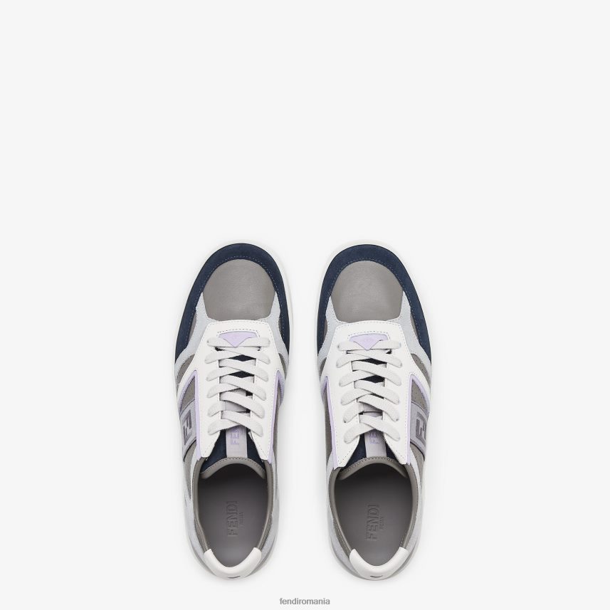 bascule din piele gri Fendi bărbați încălţăminte 86084L2231