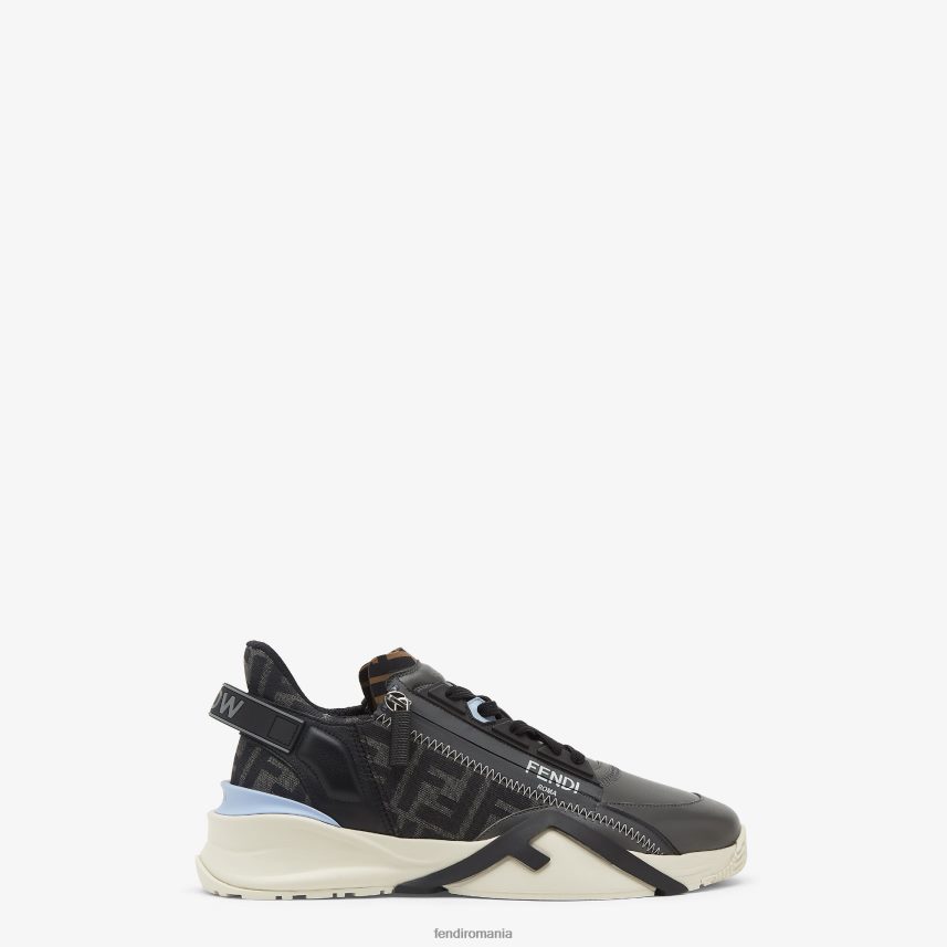 bascule din piele gri Fendi bărbați încălţăminte 86084L2250