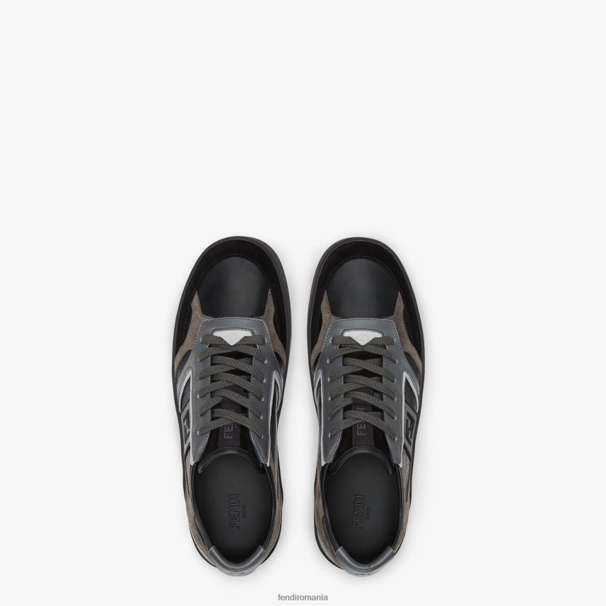 bascule din piele negru Fendi bărbați încălţăminte 86084L2217