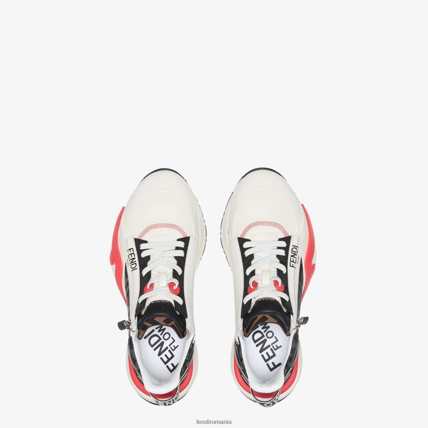 capsulă din piele de revelion lunar alb Fendi bărbați încălţăminte 86084L2306