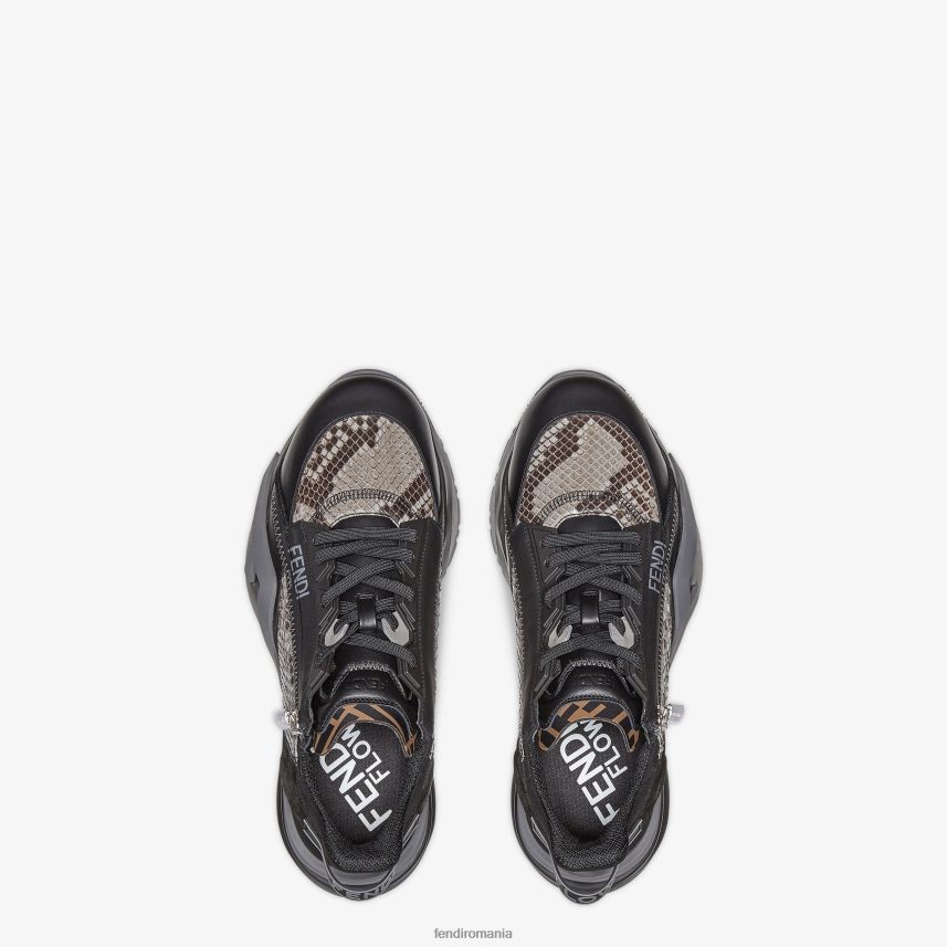 elaphe low-tops gri Fendi bărbați încălţăminte 86084L2295