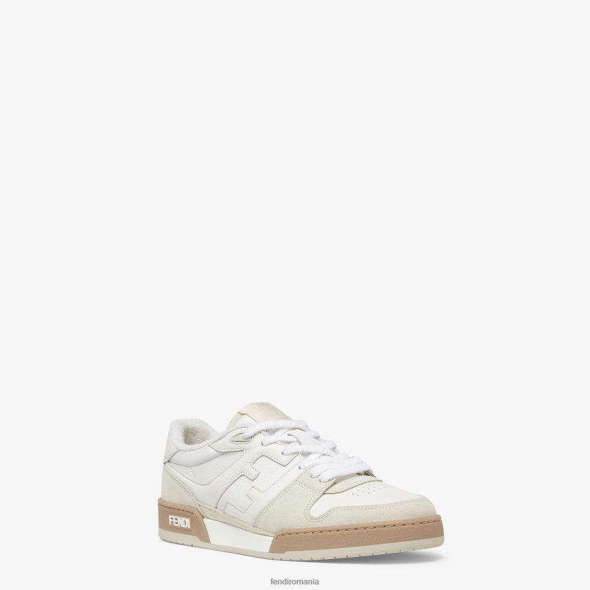 topuri joase din piele intoarsa alb Fendi bărbați încălţăminte 86084L2233