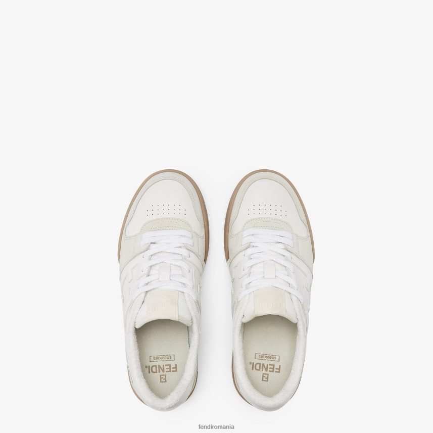 topuri joase din piele intoarsa alb Fendi bărbați încălţăminte 86084L2233