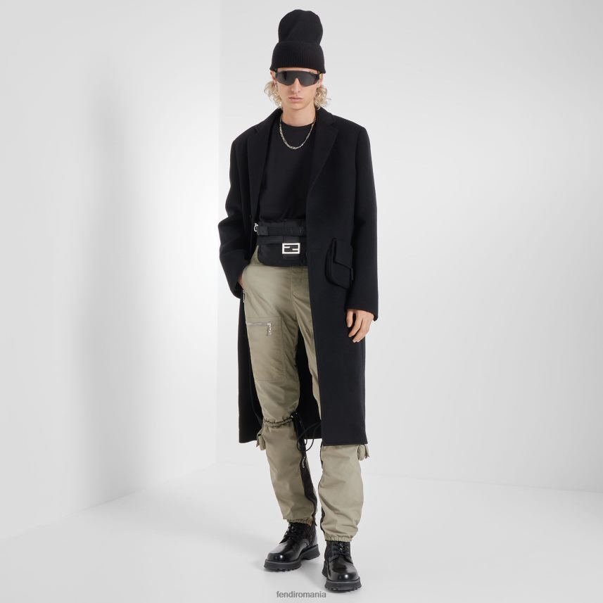 cizme biker din piele negru Fendi bărbați încălţăminte 86084L2220