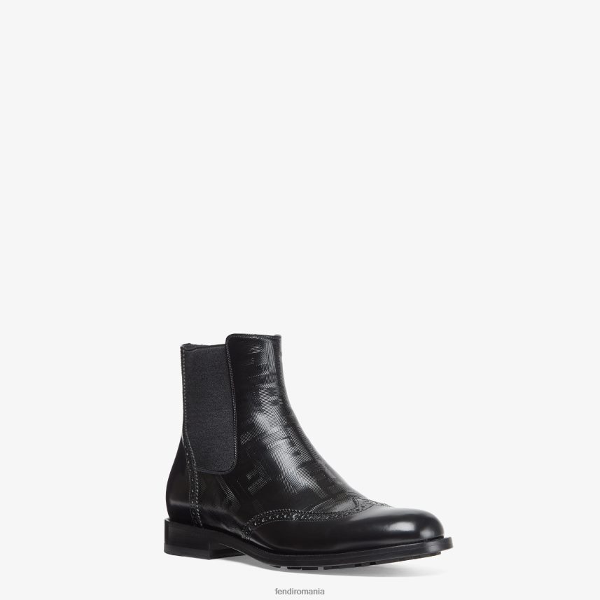 cizme chelsea din piele negru Fendi bărbați încălţăminte 86084L2311