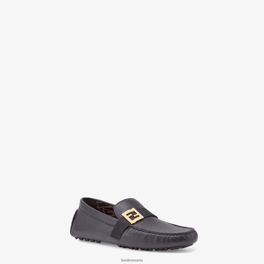 drivere din piele negru Fendi bărbați încălţăminte 86084L2249