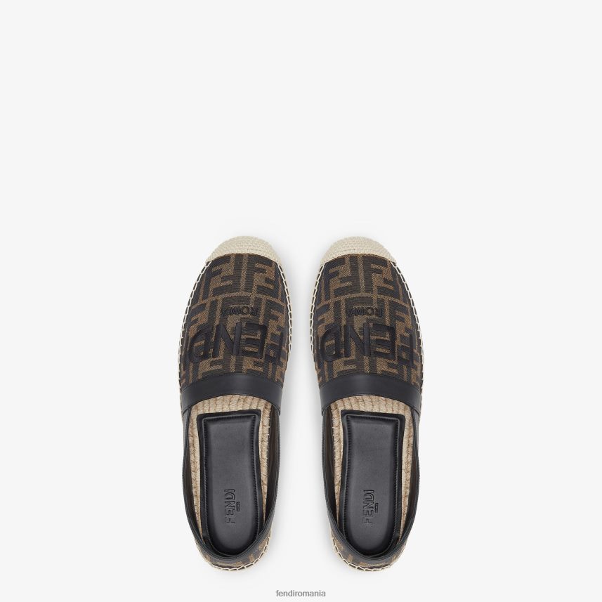 espadrile din material textil maro Fendi bărbați încălţăminte 86084L2258