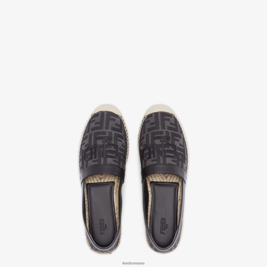 espadrile din material textil negru Fendi bărbați încălţăminte 86084L2257