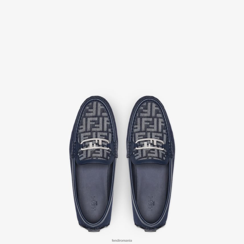 mocasini din denim albastru Fendi bărbați încălţăminte 86084L2288
