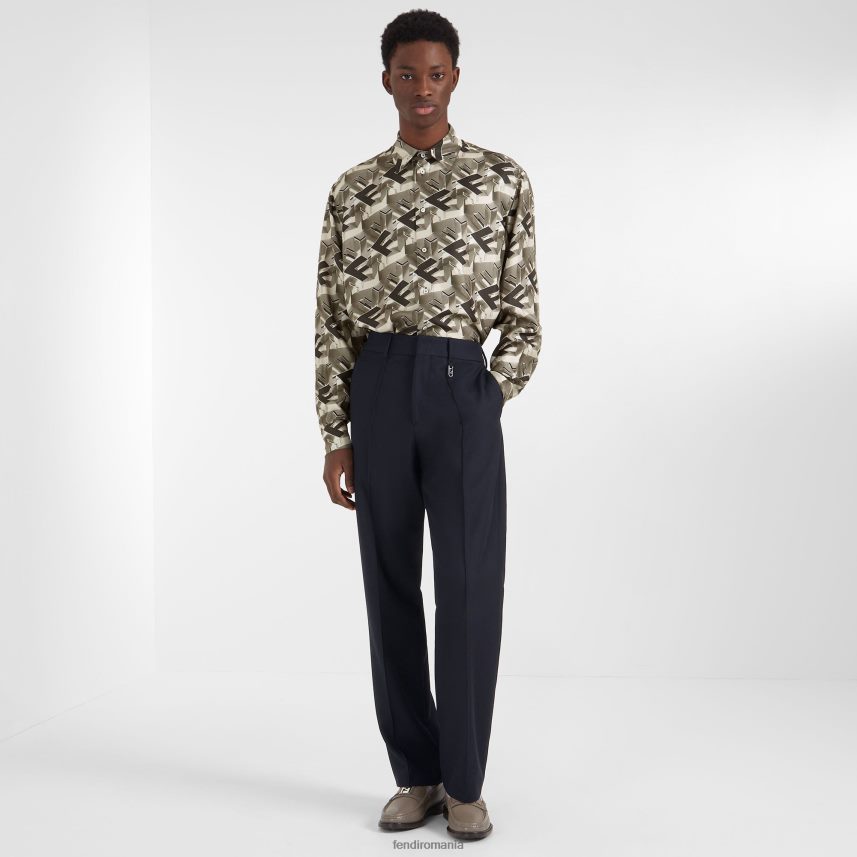 mocasini din piele bej Fendi bărbați încălţăminte 86084L2244