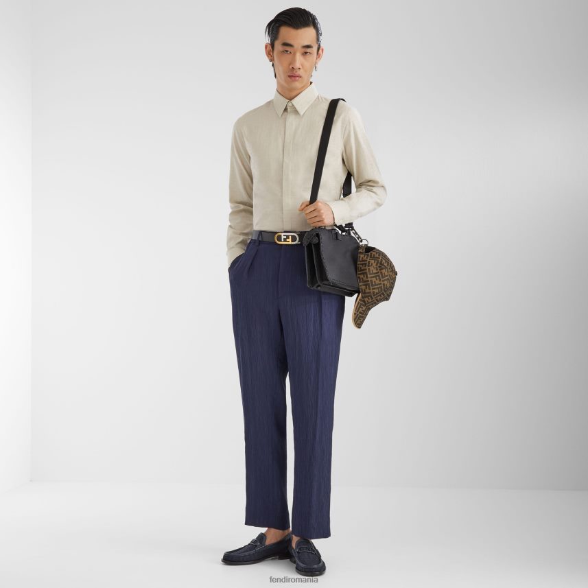 mocasini tricotati albastru Fendi bărbați încălţăminte 86084L2246