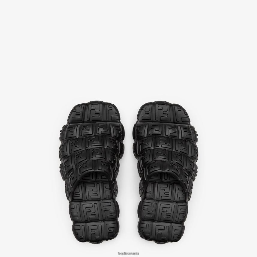 glisiere de cauciuc negru Fendi bărbați încălţăminte 86084L2230