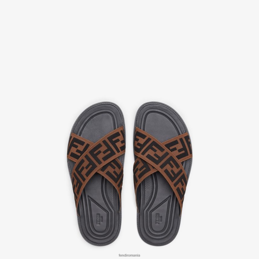 tobogane multifabricate maro Fendi bărbați încălţăminte 86084L2227